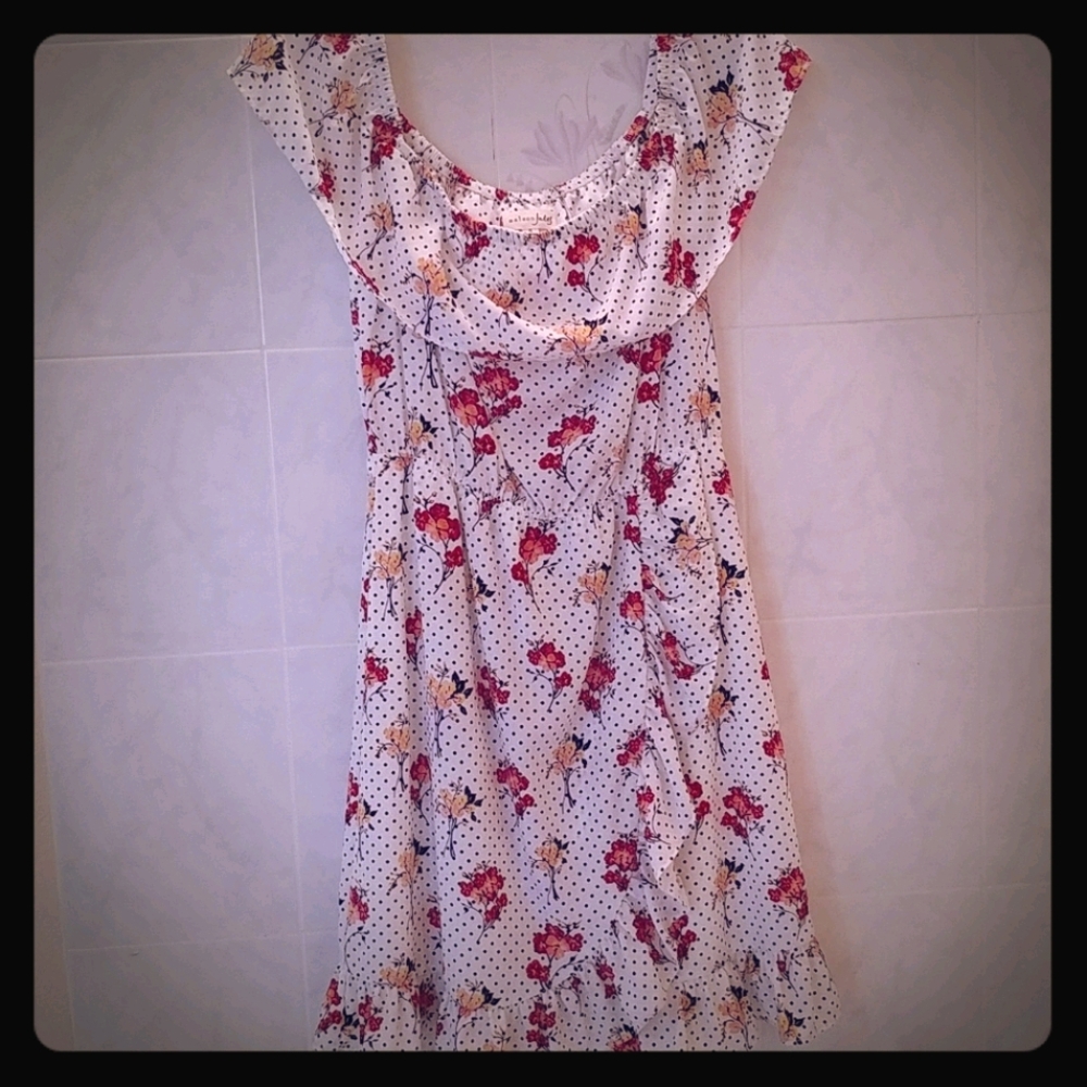 Maison Jules Ruffled Fit Flare dress
